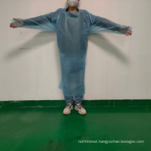 Blue PE Isolation Gown